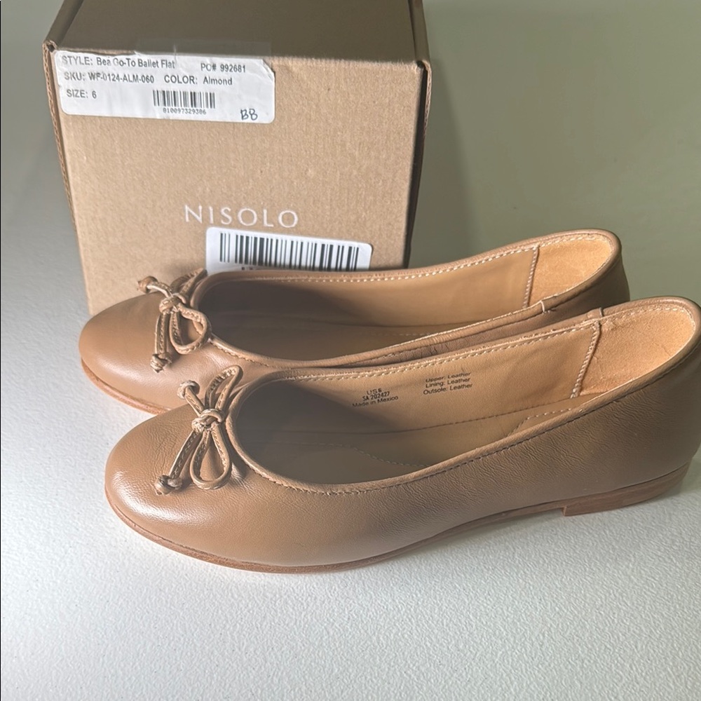 Nisolo Almond Bea Go-To Ballet Flats